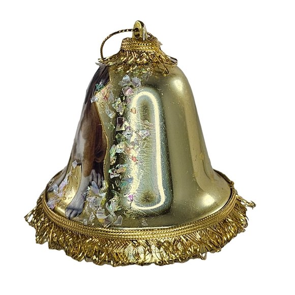 Vintage Handmade Boxer Puppy Dog Christmas Ornament Bell Shaped - Picture 2 of 8